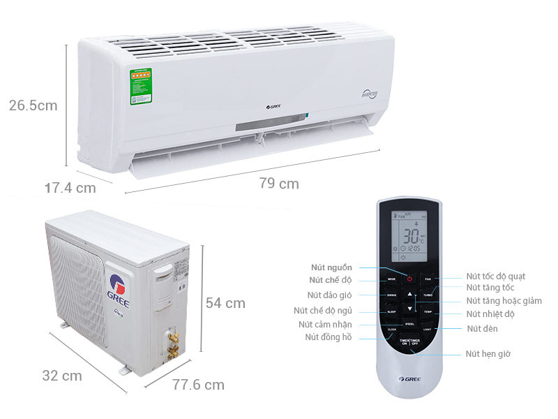 Máy lạnh Gree 1.0 HP GWC09MA-K3DNC2I Gree-gwc09ma-k3dnc2i-1