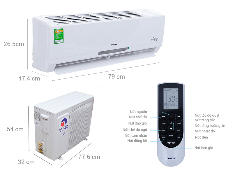 Máy lạnh Gree 1.0 HP GWC09MA-K3DNC2I Gree-gwc09ma-k3dnc2i