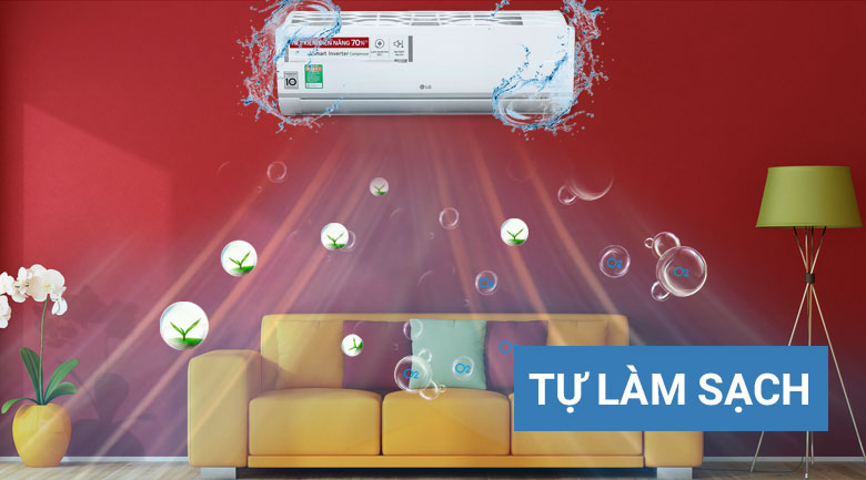 Tự làm sạch - Máy lạnh LG Inverter 1 HP V10APR Tự làm sạch - Máy lạnh LG Inverter 1 HP V10APR