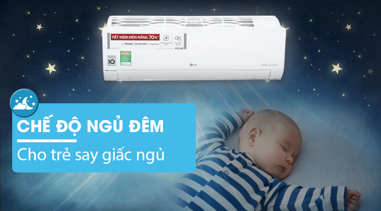 Chế độ ngủ đêm - Máy lạnh LG Inverter 1.5 HP V13ENR
