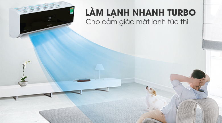 Làm lạnh nhanh Turbo - Máy lạnh Electrolux Inverter 1 HP ESV09CRK-A1