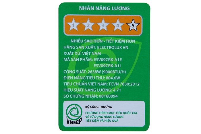 Máy lạnh Electrolux Inverter 1 HP ESV09CRK-A1 Màu Đen