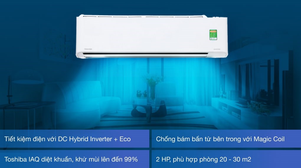 Máy lạnh Toshiba Inverter 2 HP RAS-H18PKCVG-V - 18