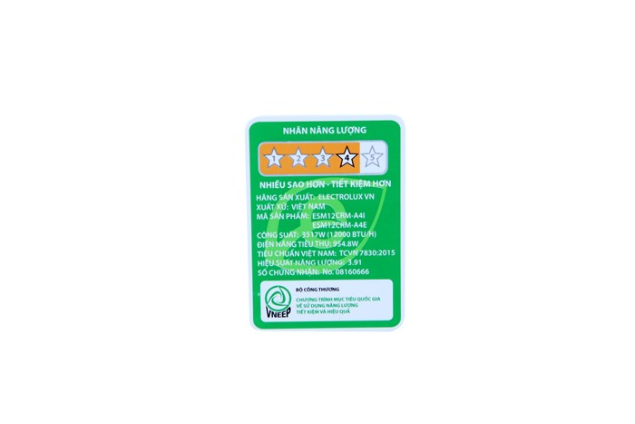 Máy lạnh Electrolux 1.5 HP ESM12CRM-A4 Màu Trắng