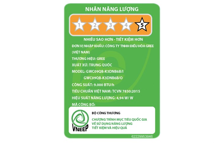 Máy lạnh Gree Wifi Inverter 1.0 HP GWC09QB-K3DNB6B Màu Trắng