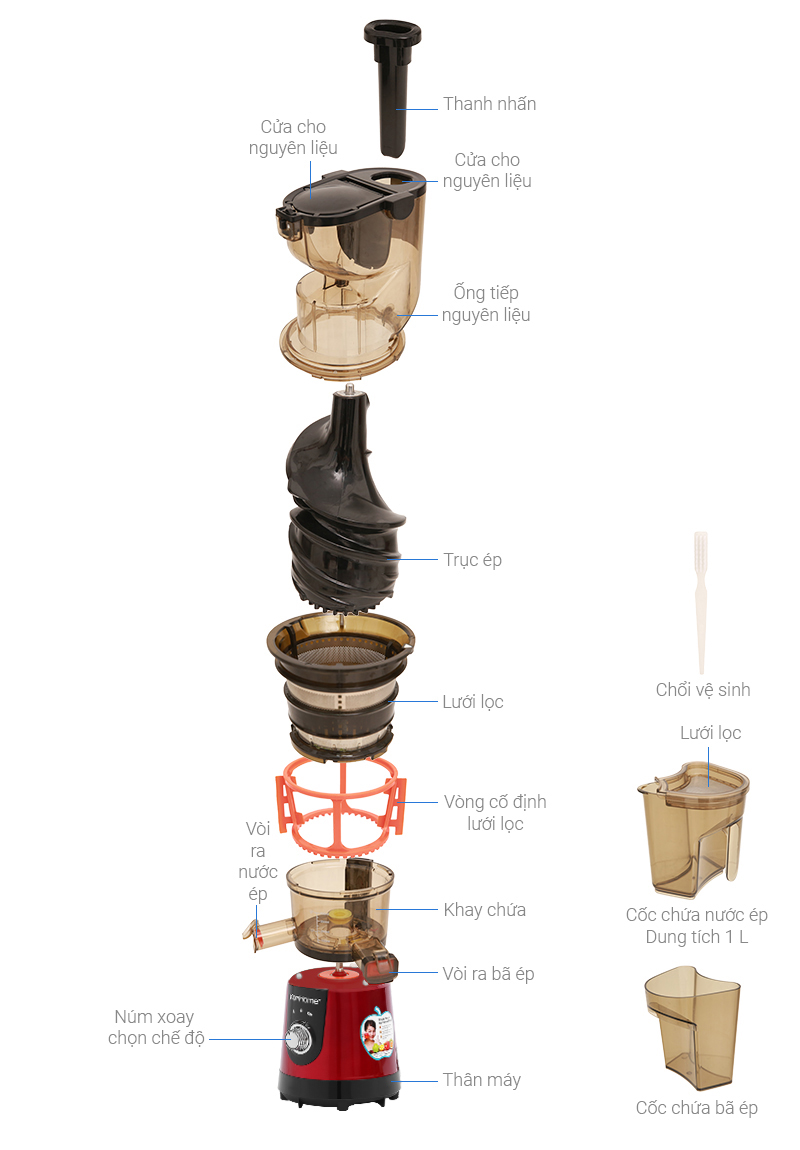 Máy ép chậm Korihome JEK-644