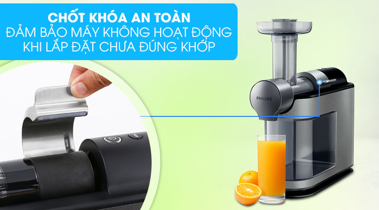 Khoá chốt an toàn - Máy ép chậm Philips HR1897