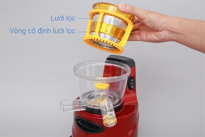 Máy ép chậm Mishio MK60 Màu Đen - Đỏ