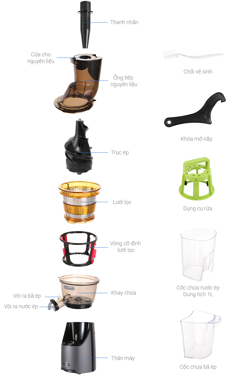 Máy ép chậm Kuvings EVO820 đen