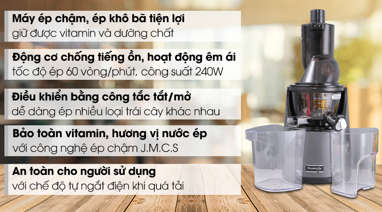 Máy ép chậm Kuvings EVO820 đen