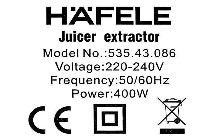 Máy ép trái cây Hafele GS-353 (535.43.086) Màu Đen