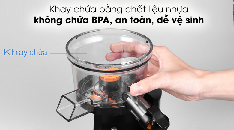 Máy ép chậm Hafele GS-133 - Khay chứa nước ép bằng chất liệu nhựa không chứa BPA