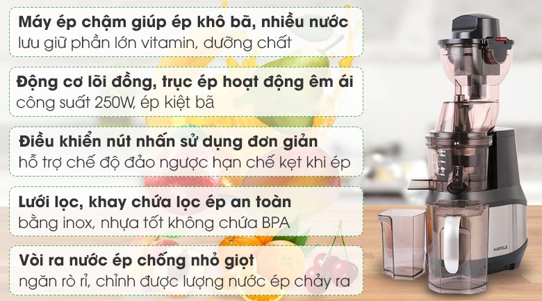 Máy ép chậm Hafele JE230-BL (535.43.531) - Chính hãng, giá tốt