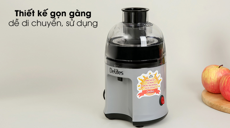 Máy ép trái cây Delites GS-375 có thiết kế gọn gàng, dễ dàng bố trí trong không gian sống Máy ép trái cây Delites GS-375 có thiết kế gọn gàng, dễ dàng bố trí trong không gian sống