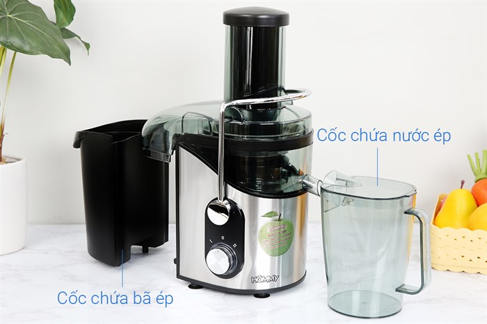 Máy ép trái cây Hommy GS-329 Màu Đen - Bạc