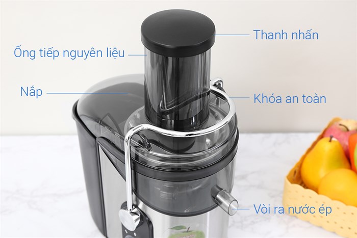 Máy ép trái cây Hommy GS-329 Màu Đen - Bạc