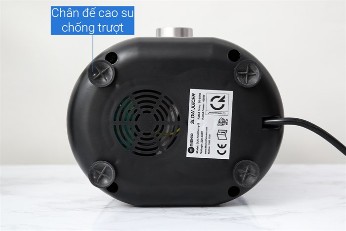 Máy ép chậm Mishio OJ6-Fruitberry-S Màu Bạc Inox