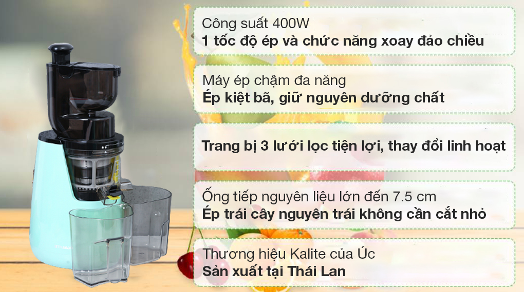 Máy ép chậm Kalite KL-598 - 6