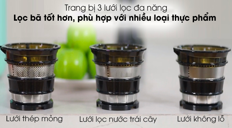 Máy ép chậm Kalite - Lưới lọc