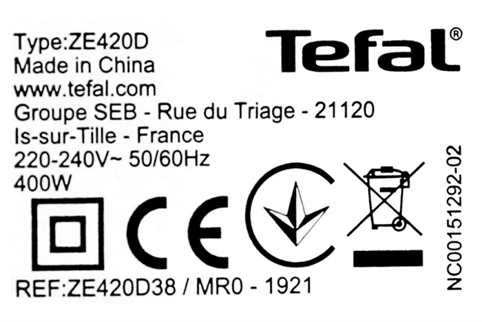 Máy ép trái cây Tefal ZE420D38 Màu Bạc Inox