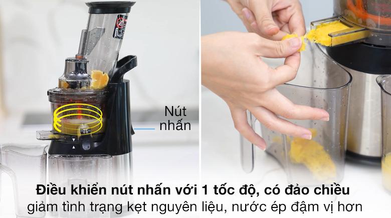 Bảng điều khiển nút nhấn - Máy ép chậm Kalite KL-565