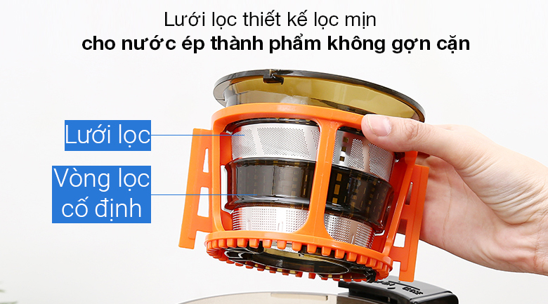 Máy ép chậm Kangaroo KG200SJ - Lưới lọc giúp lọc mịn