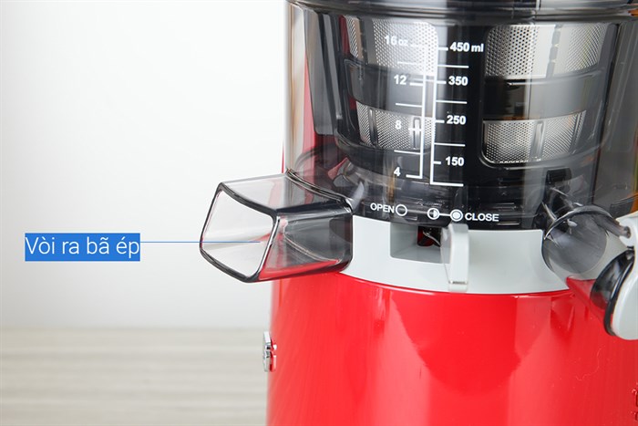 Máy ép chậm Smeg SJF01RDEU (535.43.629) Màu Đỏ