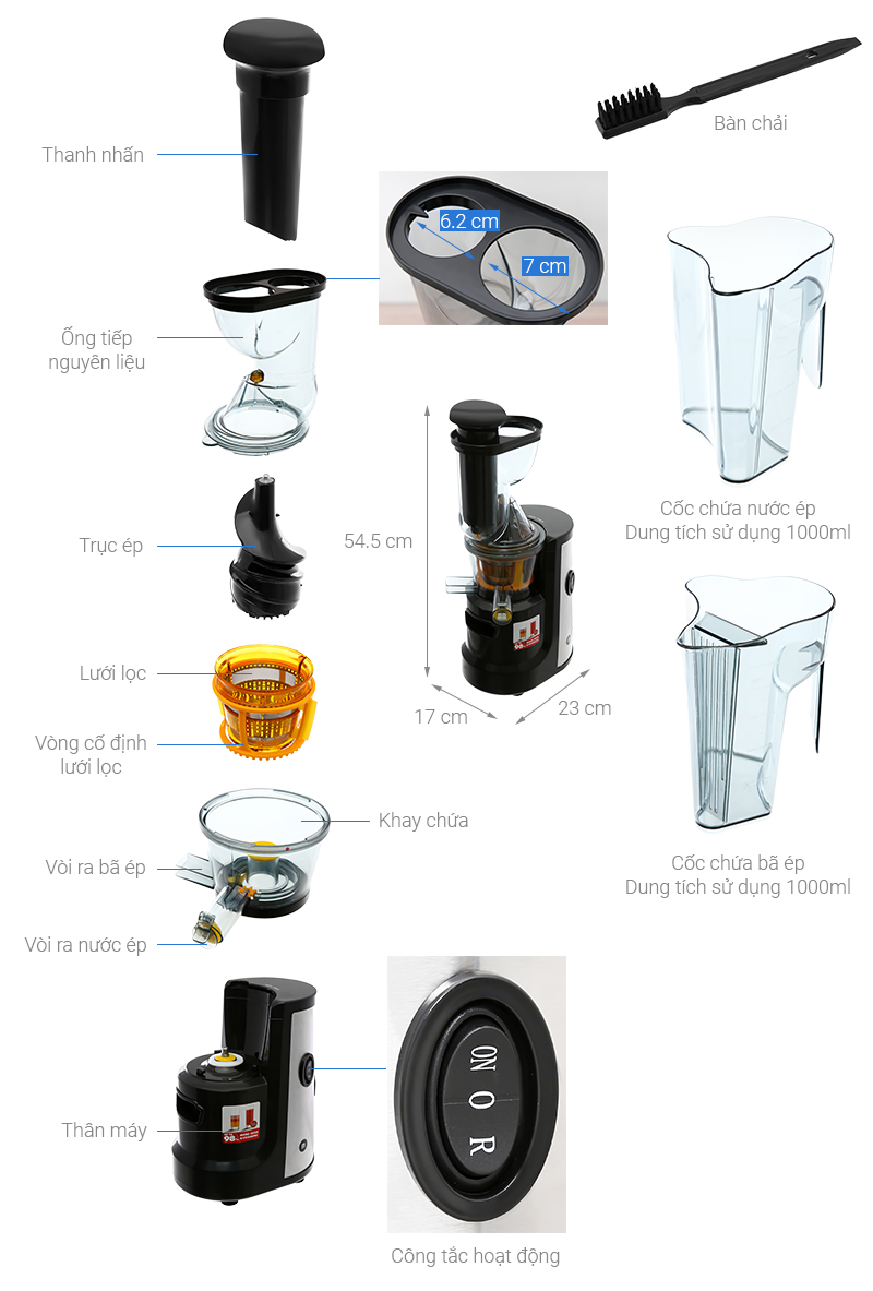 Máy ép chậm Mishio MK-313