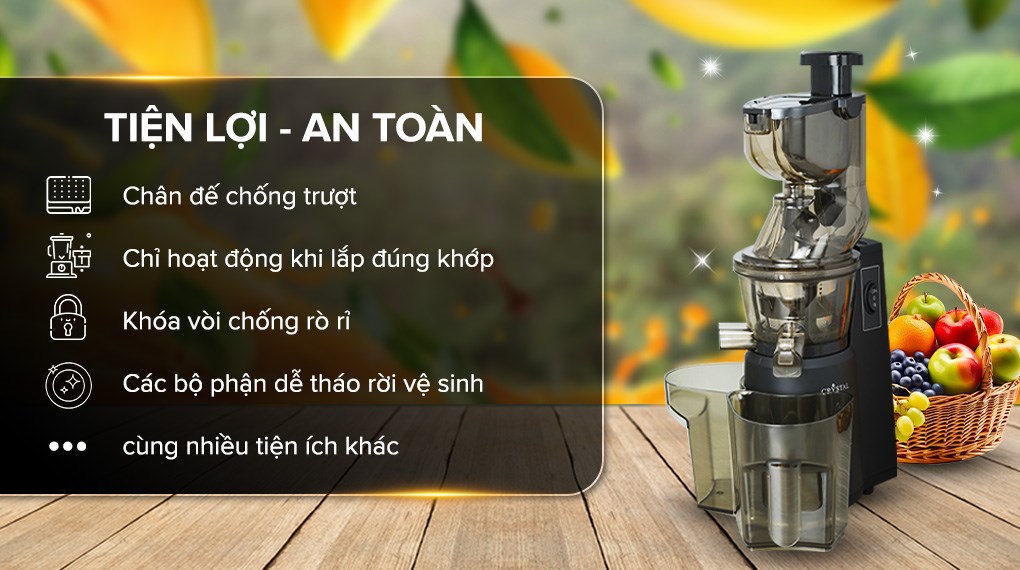 Máy ép chậm Crystal ZZJ821ML