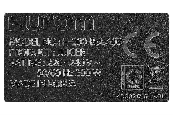 Máy ép chậm Hurom H200-BBE Màu Đen