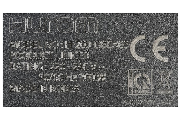 Máy ép chậm Hurom H200-DBE Màu Xám