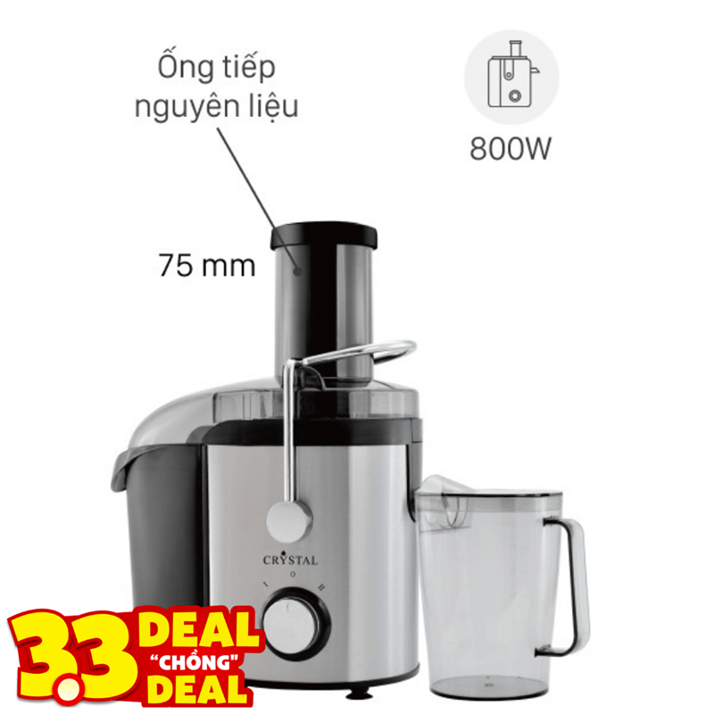 Máy ép trái cây Crystal GS-333