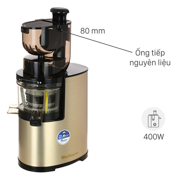 Máy Ép Chậm BlueStone SJB-6578 - 0.8L, Vàng Đồng, Động Cơ AC Bằng Đồng