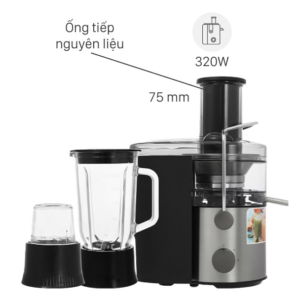 Máy ép đa năng Panasonic MJ-CB800SRA - 1.5L, 2 tốc độ, bảo vệ quá tải, chống nhỏ giọt