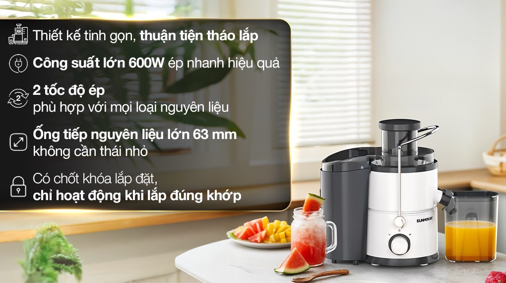 Máy ép trái cây Sunhouse SHD5522