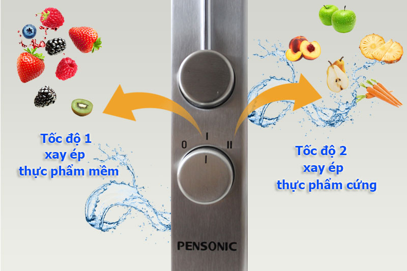1 nút xoay tùy chinh 2 tốc độ ép tiện lợi - Máy ép trái cây Pensonic PJ-600 1 nút xoay tùy chinh 2 tốc độ ép tiện lợi - Máy ép trái cây Pensonic PJ-600