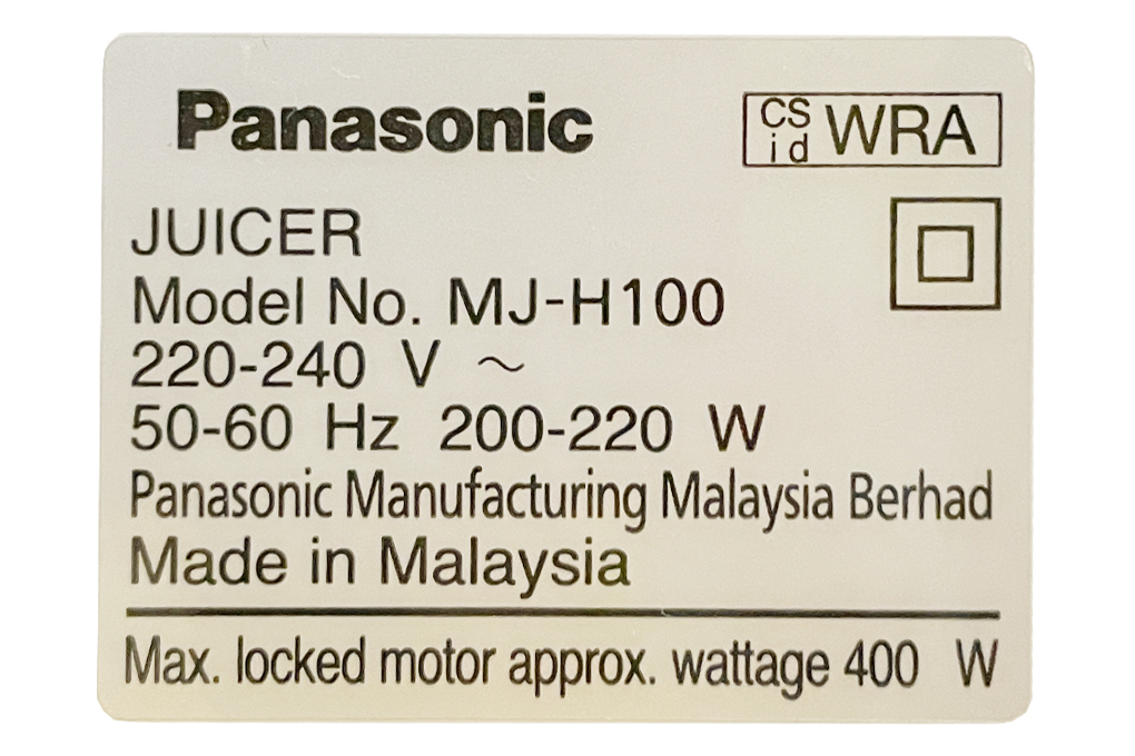 Máy ép trái cây Panasonic MJ-H100WRA