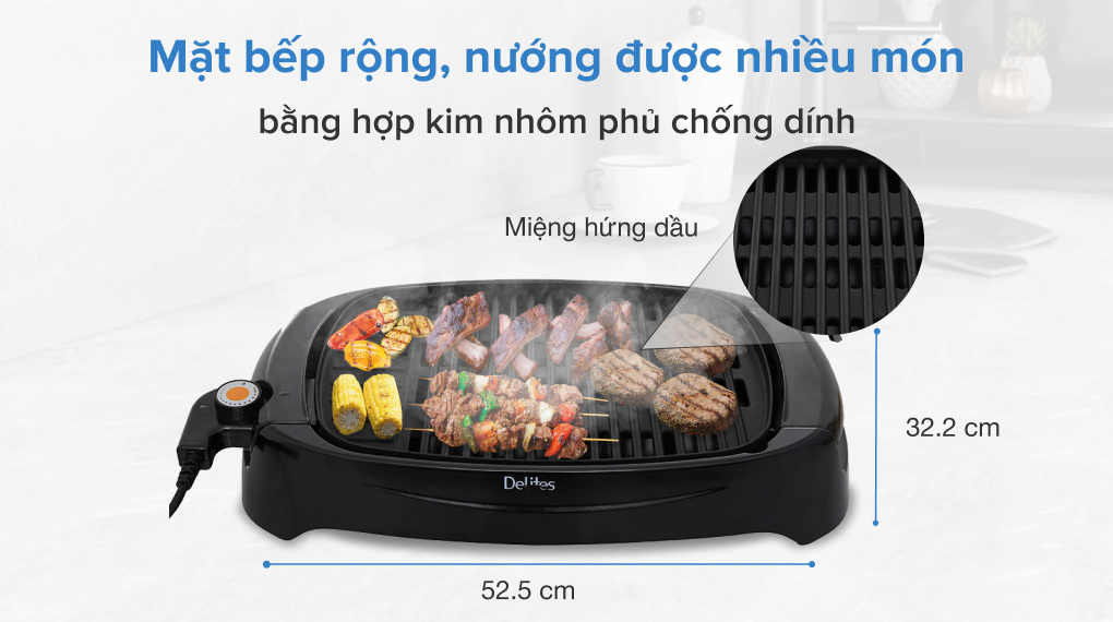 Bếp nướng điện Delites BN02 1800 W