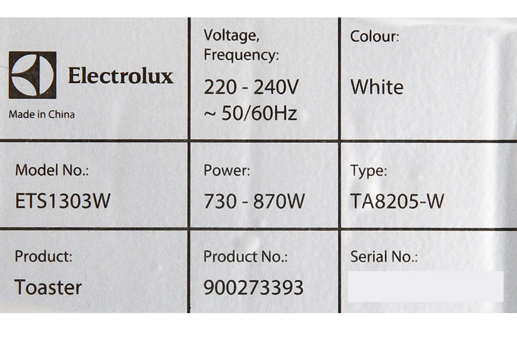Máy nướng bánh mì Electrolux ETS1303W 870 W - 12