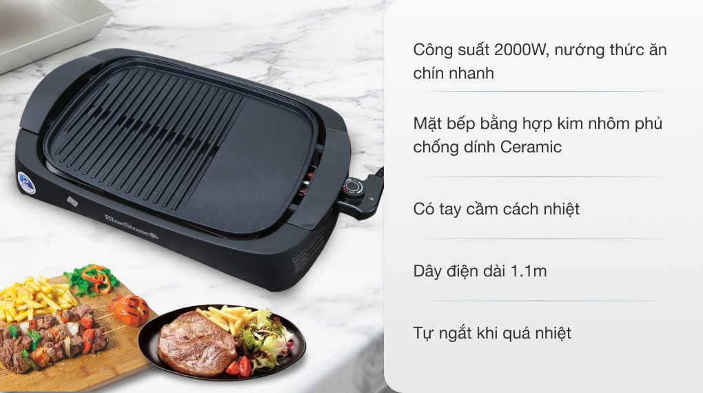 Bếp nướng điện Bluestone EGB-7411 2000 W