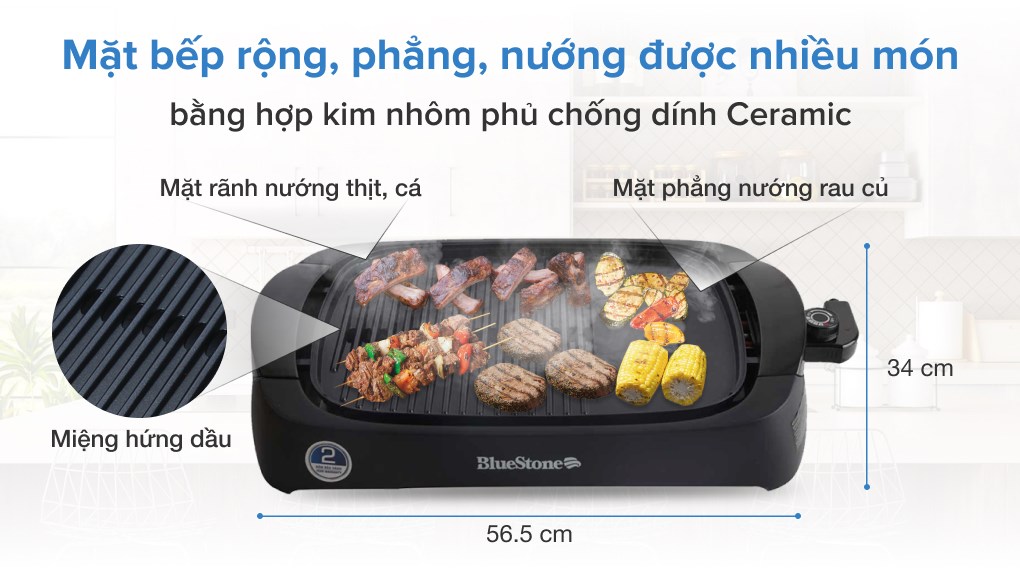 Bếp nướng điện Bluestone EGB-7411 2000 W
