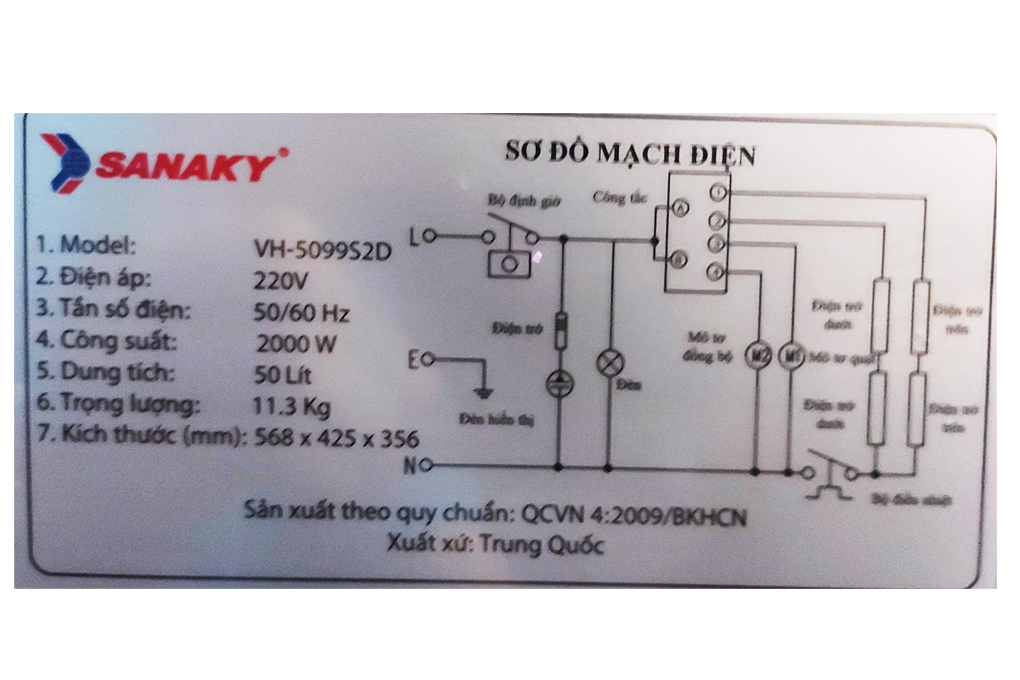 Mua lò nướng Sanaky VH5099S2D 50 lít