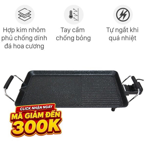 Bếp nướng điện Sunhouse 1600W SHD4600
