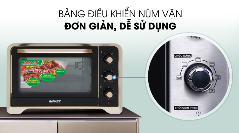Lò nướng Sanaky VH309N2D 30 lít