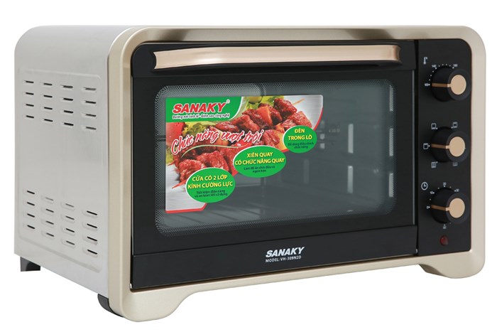 Lò nướng Sanaky VH309N2D 30 lít Màu Đen - Vàng đồng