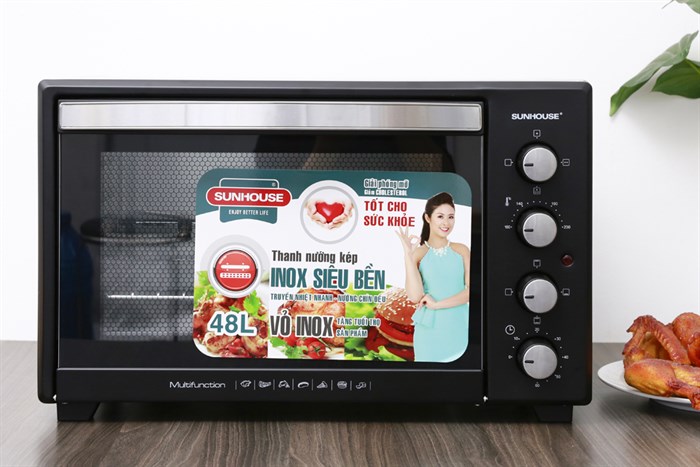 Lò nướng điện Sunhouse SHD4248S 48 lít Màu Đen