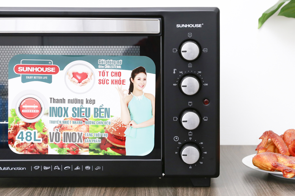 Lò nướng điện Sunhouse SHD4248S 48 lít Màu Đen