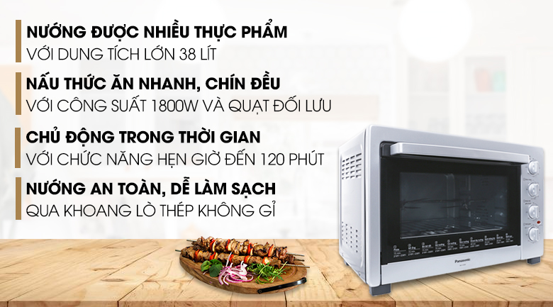 Lò nướng Panasonic NB-H3800SRA 38 lít
