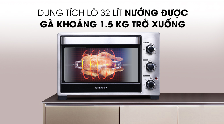 Lò nướng Sharp EO-A323RCSV-ST 32 lít - 18
