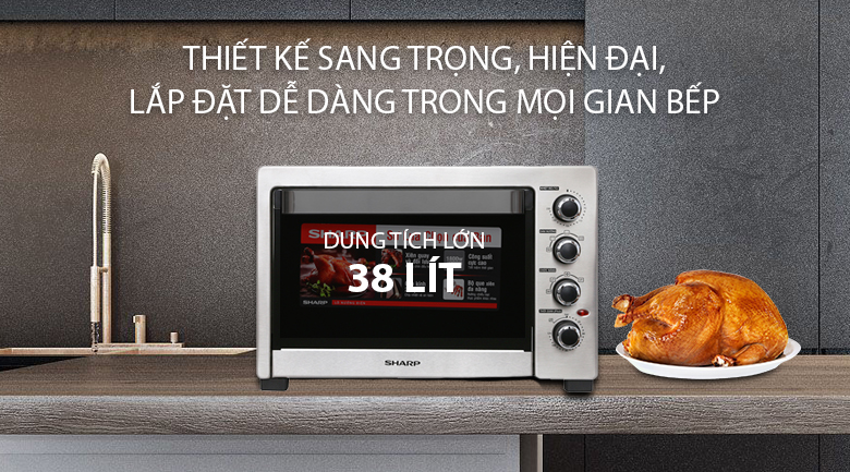 Lò nướng Sharp EO-A384RCSV-ST 38 lít - 11